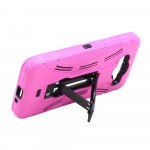 Wholesale Samsung Galaxy Grand Prime G530 Armor Hybrid Stand Case (Hot Pink)